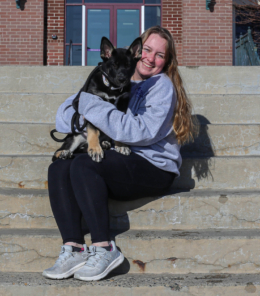 Kylee Wilcox and her German Shepherd puppy, Kora